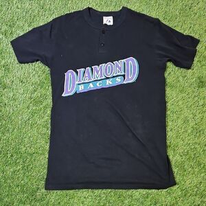 Majestic Black Diamond Backs Men's Tee MLB Baseball Vintage